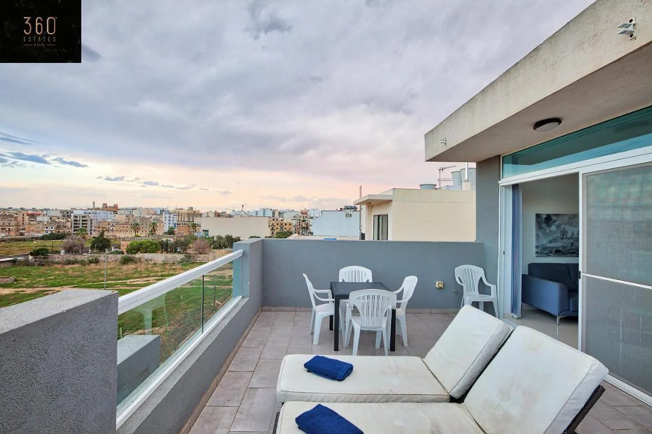 Beautiful, 2Br Penthouse With Large Balcony + Bbq By 360 Estates Apartment Gzira