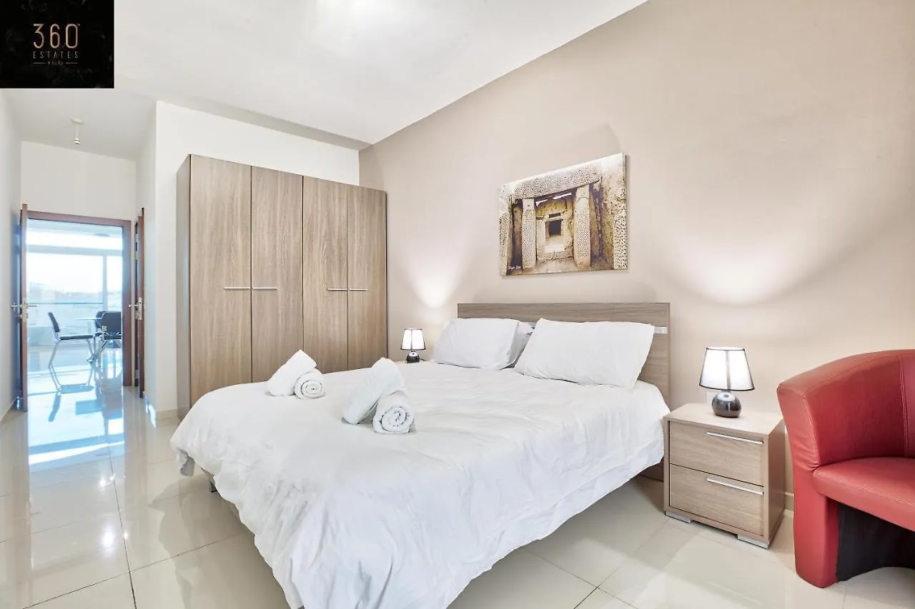 Beautiful, 2Br Penthouse With Large Balcony + Bbq By 360 Estates Apartment Gzira