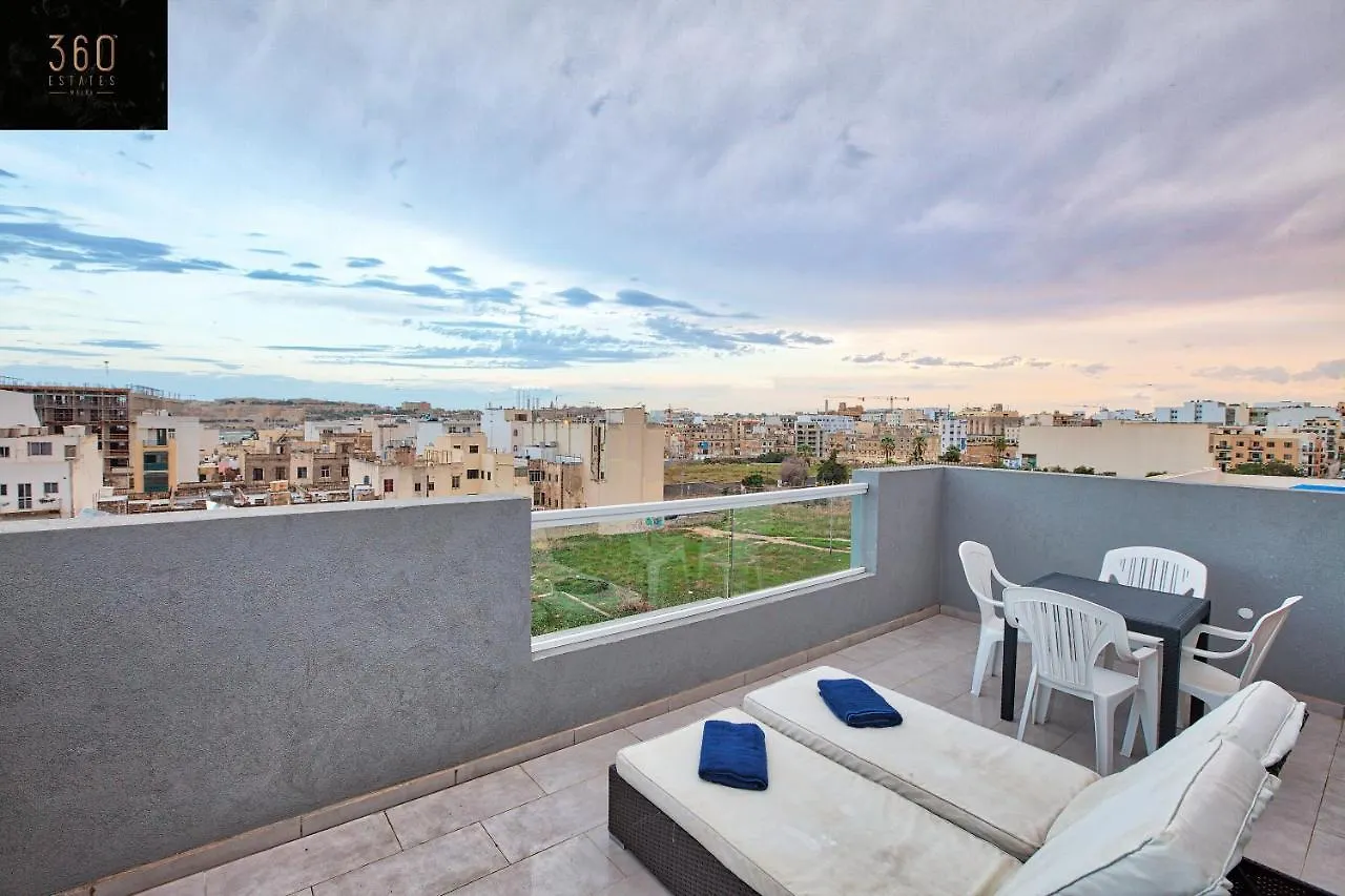 Beautiful, 2Br Penthouse With Large Balcony + Bbq By 360 Estates Apartment Gzira